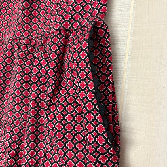 Judith March Red Black Print Strapless Mini Dress Sz Small Made in USA Pockets - Picture 4 of 6